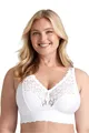 Miss Mary of Sweden Lace Dreams Langer BH ohne Bügel – Elastische Spitze, Recyceltes Material, Sanfter Halt, Longline Design 100D Weiss