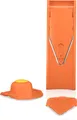 Börner Gemüsehobel Mandoline V1 ClassicLine Set - Orange, Edelstahlklingen, Sicherheitsgriff, BPA-frei, 41cm