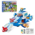 Super Wings Spielset Airport World Flugzeuge mit 2 Spielzeug-Flugzeuge und Transformable Roboterfiguren aus Staffel 5 der Zeichentrickserie Spielzeug für Kinder ab 3 Jahren, Blau