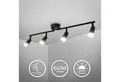 B.K.Licht LED Deckenspots BKL1546 Deckenlampe schwenkbar, Deckenstrahler, GU10 Fassung, Leuchtmittel wechselbar, Warmweiß, 3.000K, 260Lm, 2,9 Watt, 60x10,5 cm, Matt-Schwarz