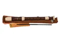 Aulos C-Sopran Blockflöte Bel Canto 105A - braun / elfenbeinfarbig - barocke Griffweise, mit Doppellöcher - mit Tasche, Wischerstab, Grifftabelle - abnehmbare Daumenstütze - 3-teilig