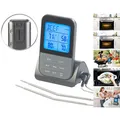 Funk-Braten- & Ofenthermometer mit 2 Fühlern & XL-Display, bis 250 °C