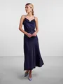 Y.A.S Spaghettikleid "YASTHEA STRAP LONG DRESS S. NOOS", Gr. 46 - N-Gr, Evening Blue N-Gr