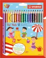18 STABILO Dreikant-Buntstifte Trio dick, 18er Kartonetui