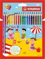 STABILO® TRIO DICK BUNTSTIFT 18 STÜCK IM ETUI MIT ANSPITZER NEU OVP