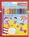 Dreikant-Buntstift - STABILO Trio dick - 18er Pack - mit 18 verschiedenen Farben