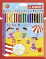 Dreikant-Buntstift - STABILO Trio dick - 18er Pack - mit 18 verschiedenen Farben