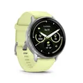 Garmin Venu 4 - 45 mm Grau/Silber mit Schnellwechsel-Silikon-Armband 22 mm Zitrone