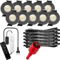 S-Polylight PREMIUM Mini LED- Einbauspots Kaltweiß 6.000K, DIMMBAR, IP65, FUNK 3W LED Einbaustrahler Terrassenüberdachung, Terrassenbeleuchtung, ... - Grau