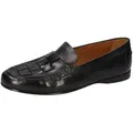 Melvin & Hamilton Julietta 4 Leder-Geflochtene Schuhe für Damen Loafer Flache Absätze, Echtes Leder, Vegetabile Gerbung schwarz 41 EU