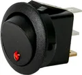 WIPPSCHALTER MINI RUND LED ROT