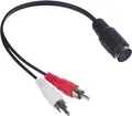 GOOD CONNECTIONS Audio Adapter 5-pol DIN Buchse an 2x Cinch Stecker, 0,2m, Good Connect Audio-Adapter