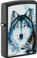 Zippo Feuerzeug Benzin schwarz farbe Lindsay Kivi Wolf Lizenz 60006987 Schnee