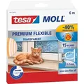 tesamoll Fensterdichtung Silikon (1 x 6 m) - Profil: 9 mm x 7 mm - transparent - Transparent