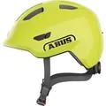 ABUS Kinderhelm Smiley 3.0 - Fahrradhelm mit tiefer Passform, kindergerechten Designs & Platz für einen Zopf - für Mädchen und Jungs - Gelb Glä... - Gelb