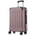 YONSLY Hartschalen-Trolley Hartschalen-Koffer Trolley 360° Rollen, robuster Reisekoffer, 4 Rollen, mit Zahlenschloss, für Business und Urlaub 46/55/66/76 cm rot 66 cm