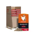 Holzpellets Red Palette 300 kg (20 x 15 kg) - 6mm Hartholz Pellets mit hohem Heizwert & geringem Ascheanteil - Premium Heizpellets als Sackware für Feuerrohr, Kamin, Ofen oder Grill