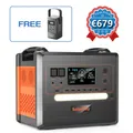 SolarPlay Q2402M 2500W&2304Wh LiFePO4 Tragbare Powerstation mit Q100 Power Bank