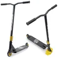Sportisfaction Stuntscooter | Robustes Design für Tricks & Stunts | ABEC11 Kugellager | 100kg Belastung für Kinder & Erwachsene | Hochwertiges Aluminiumdeck | Coole Farbauswahl (blau, gelb oder rot)