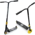 Sportisfaction Stuntscooter Stuntscooter Gold ABEC11 Kugellager 4-fach Klemme Belastbar bis 100kg, Profi Roller für Tricks & Rampen Alu-Deck 50x11cm Robustes Design