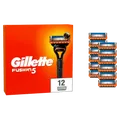Gillette Fusion5 Systemklingen 12er + Reiseschutzkappe - Online Versandvariante Rasierklingen+Reiseschutzkappe