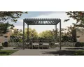 Pergola Basis mit Lamellendach, Pfostenstärke 8,8x8,8 cm, 300 x 360 cm anthrazit