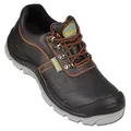 "Sicherheits-Halb-Schuhe - Gr. 36 - SW 10,5 - schwarz/orange - genarbtes Rind-Vollleder - \"Ragusa\" - S3 SRC - mit Stahlkappe"