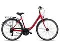 Ciclista Cityrad Ponte Vecchio Wave, 21 Gang Shimano Tourney 21 Schaltwerk, Kettenschaltung, Citybike Damen 28 Zoll rot/orange