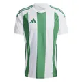 adidas Herren Striped 24 Jersey Shirt, White/Team Green, L