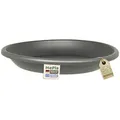Heimwerkercenter Blumentopf MePla Untersetzer Cylindro ø27 cm, Anthrazit, wetterfester Kunstoff schwarz 27 cm x 3.6 cm x 27 cm