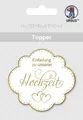 URSUS 8 Topper "Einladung zu unserer Hochzeit", weiß/gold