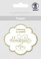 URSUS 8 Topper "Einladung zu unserer Hochzeit", weiß/gold