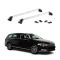 Dachträger Grundtäger für VW Passat Variant B8 2015-2023 100kg Alu Silber 2x ABE