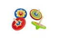 GICO Lernspielzeug GICO- Holzkreisel Set – 4 Kreisel als Mitgebsel für Kinder - 6468
