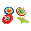 GICO Holz - Bunte Holzkreisel Kinder Holz Kreisel Set mit 4 bunten Kreiseln 6468