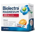 Biolectra Magnesium 400 mg Direct Sticks Orange, 20 Stück: Für eine normale Muskelfunktion bei erhöhtem Bedarf, Magnesium Direkt-Sticks, hochdosiert