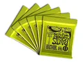 Ernie Ball Regular Slinky Nickel Wound E-Gitarrensaiten, 6er-Pack, Stärke 10-46