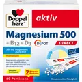 Queisser Pharma GmbH & Co. KG DOPPELHERZ Magnesium 500+B12+D3 Depot DIRECT Pell. 60 St.