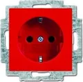 Busch-Jaeger SCHUKO Steckdose | Unterputz | 20 EUC-917 | Balance SI | 16A 250V | Rot RAL 3020 | Thermoplast