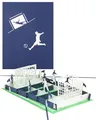 Pop Up Karte Fußballfan Blau & Weiß - 3D Fußball Geburtstagskarte & Einladungskarte zum Geburtstag für Fans von Schalke, Hamburg, Berlin u.v.m.