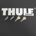 Thule 2x Ersatzschlüssel +Schloß Stahl N035 für Dachträger Boxen Fahrradträger