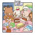Cozy Friends Coloring Book: Cute Animal Designs for Adults & Teens Relaxation