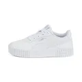 PUMA Carina 2.0 PS, Mädchen Sneaker, PUMA WHITE-PUMA WHITE-PUMA SILVER,