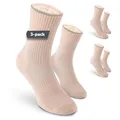 Safersox Tanzsocken, 3 Paar, Hautfarbe-Pfirsich, 43-46