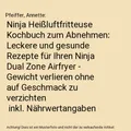 Ninja Heißluftfritteuse Kochbuch zum Abnehmen: Leckere und gesunde Rezepte für