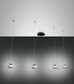 Fabas Luce Arabella LED Glas-Pendelleuchte 4-flammig Rauchfarben