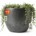 Teramico Blumentopf Pflanzgefäß "Egg Pot" Anthrazit – Ø 21 bis 60 cm – Frostfest (1 St), Frostfest, UV-Fest grau Ø 38 cm x 31 cm