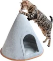 CanadianCat Katzenzelt Cone, Drinnen, Filz, Hellgrau, 550 mm, 550 mm, 650 mm