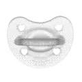 Chicco PhysioForma Luxe Schnuller, Silikonschnuller 6-16 Monate, weich und sanft, unterstützt die physiologische Atmung und fördert die richtige Mundentwicklung, 2 Stück, Transparent