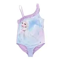 United Labels Disney Die Eiskönigin Badeanzug für Mädchen mit Rüschen, ELSA Frozen, Lila Blau, 110-116, Schwimmanzug Kinder, Schwimmkleidung